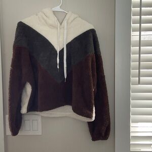 Cozy Tri-Color Chevron Hoodie